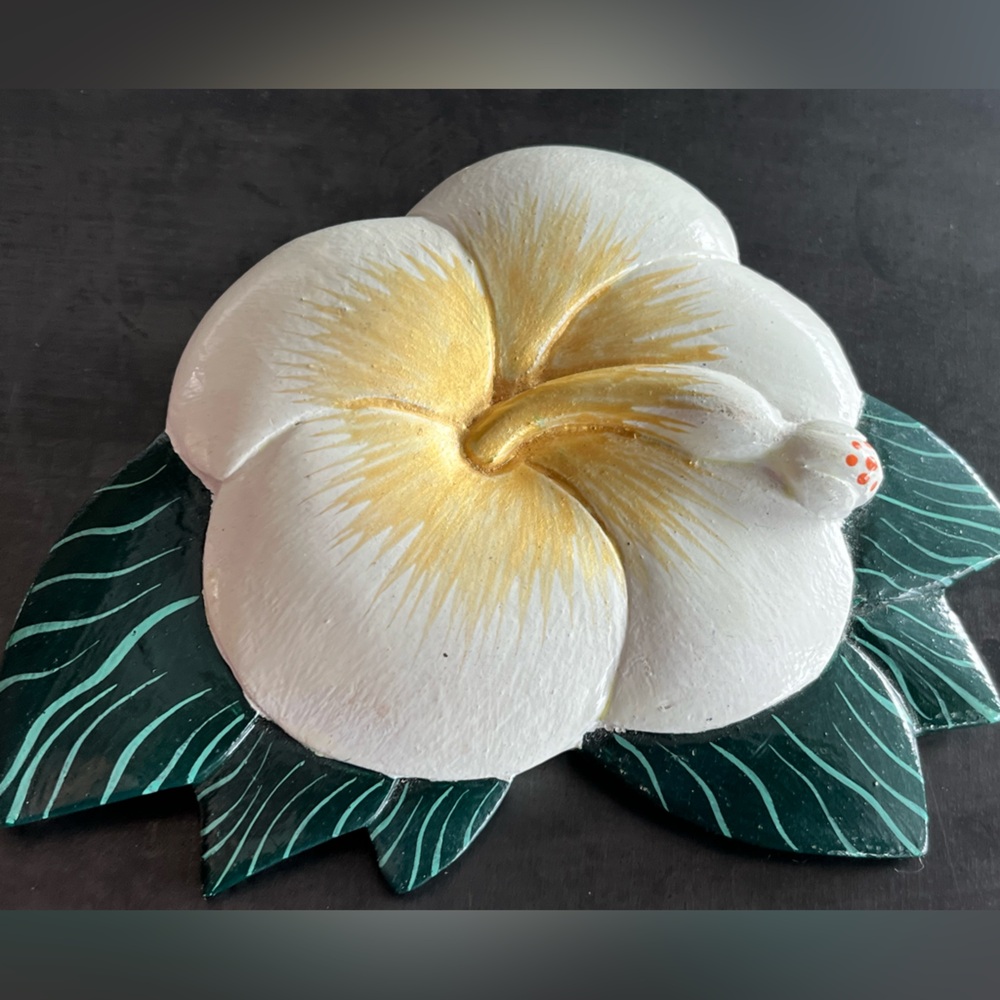 Hand Painted Lotus Brooch